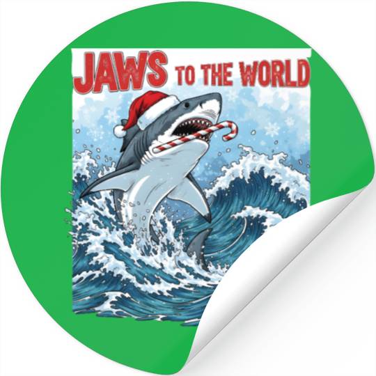 Jaws to the World – Christmastime Shark Attack Stickers