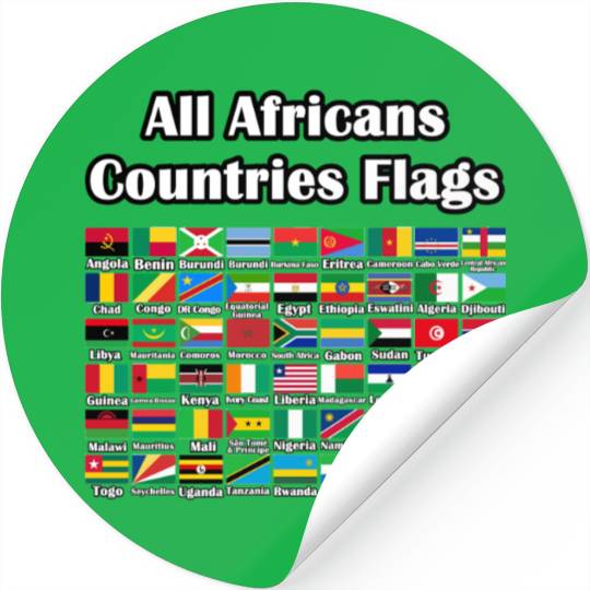 All Africans Countries Flags Stickers