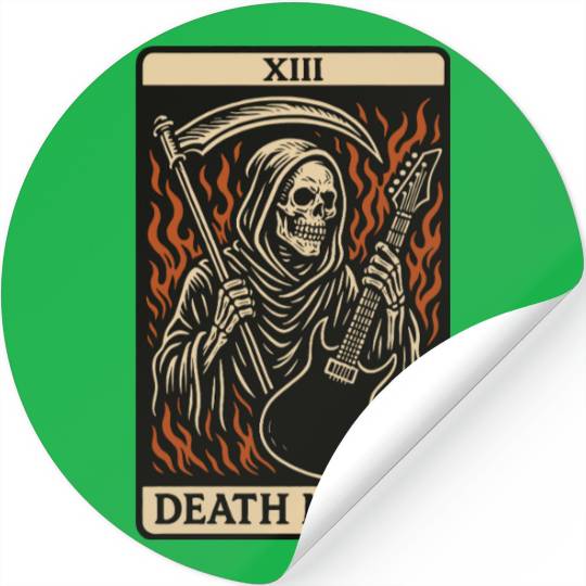 Death Metal (Card XIII) Stickers