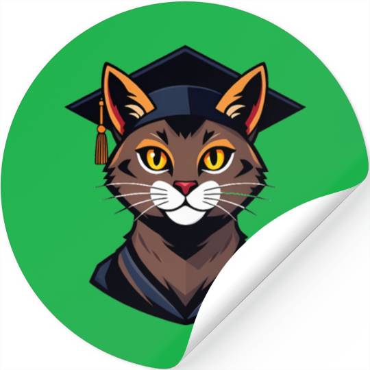 Back to school cat brown Stickers
