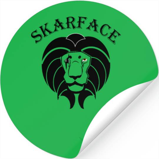 Scarface the Lion – The Battle-Hardened King Stickers