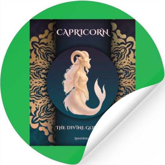 Capricorn Divine Goddess Illustration Stickers