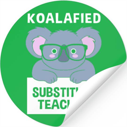 Substitute Teacher Koala School Teaching Stickers