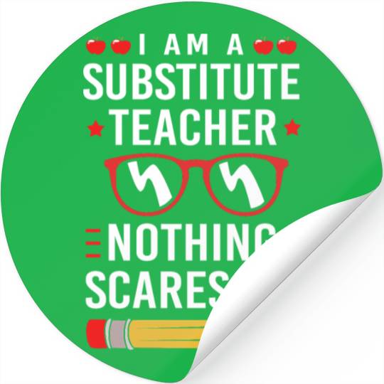 Substitute Teacher Back To School Stickers