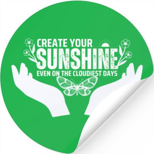 Hopeful Sunshine Motivational Quote Stickers