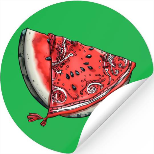 Streetwear Watermelon Slice - Fresh Summer Fruit Stickers