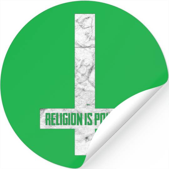 Poisoned Religion Protest Design Stickers
