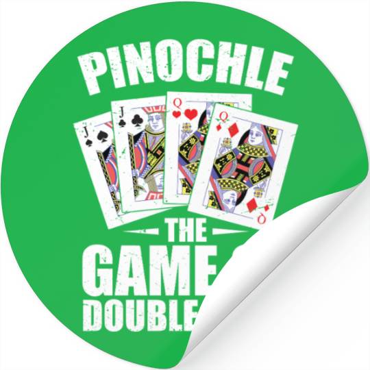 Pinochle And Penuchle Gift Men Women Card Games Stickers
