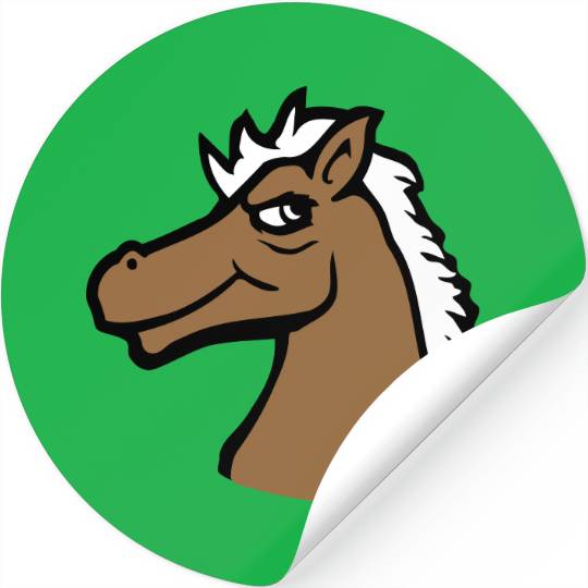 Horse Cool look Smile Guy Stallion Man Fun Bad Boy Stickers