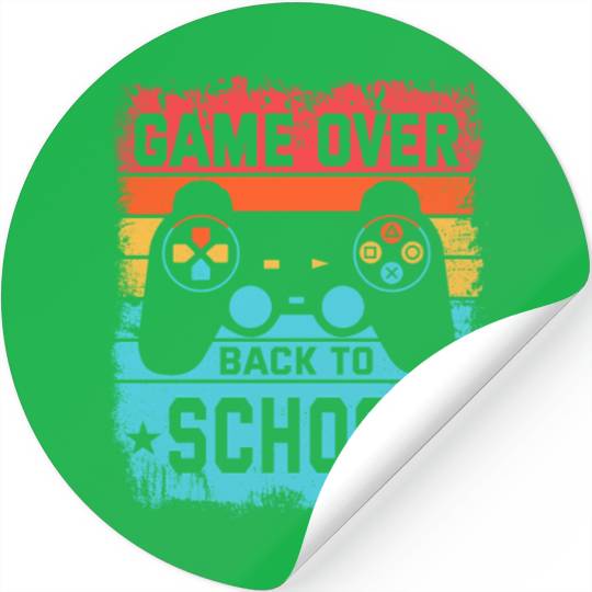 Game Over Back to School Stickers – Retro Gamer