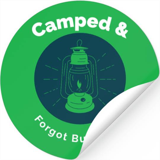 Creepy Lantern Camping Graphic Stickers