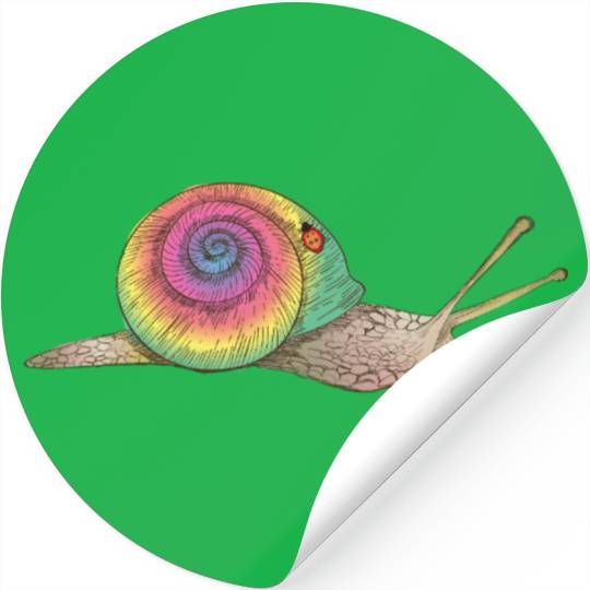 Colorful snail with a rainbow shell Stickers