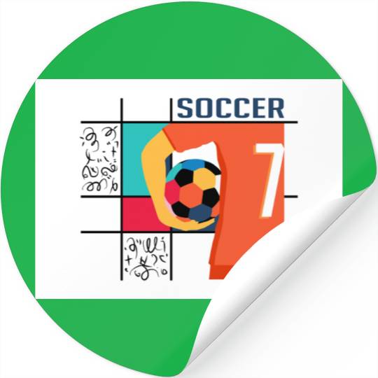 Soccer Player with Ball Graphic Stickers