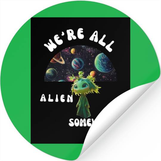 Galactic Alien Adventure Design Stickers