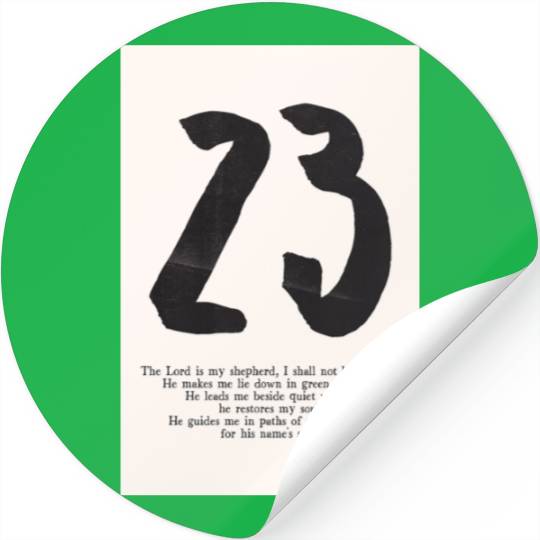 Psalm 23 Typo Minimalist Christian poster Stickers