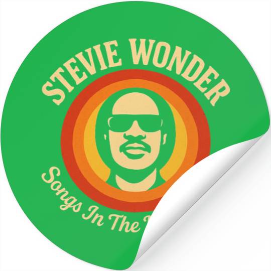 Stevie Wonder Stickers rtro vintage Songs in the