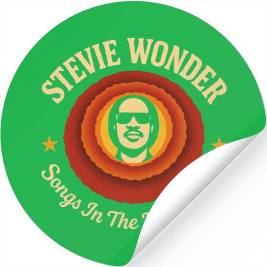 Stevie Wonder Stickers rtro vintage Songs in the