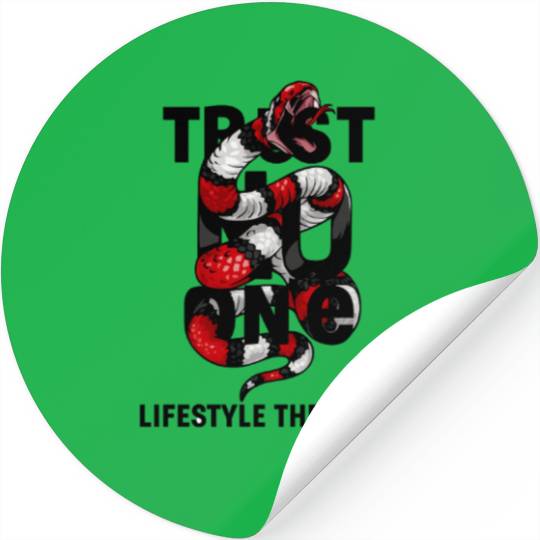 Trust No One Snake Graphic Stickers – Lifestyle Thr