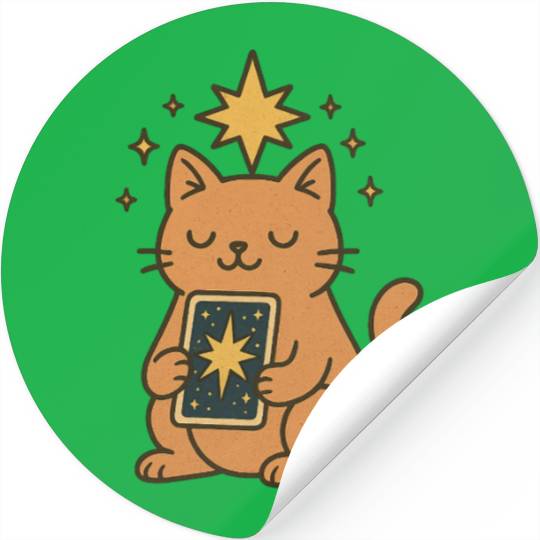Celestial Cat Tarot Design Stickers