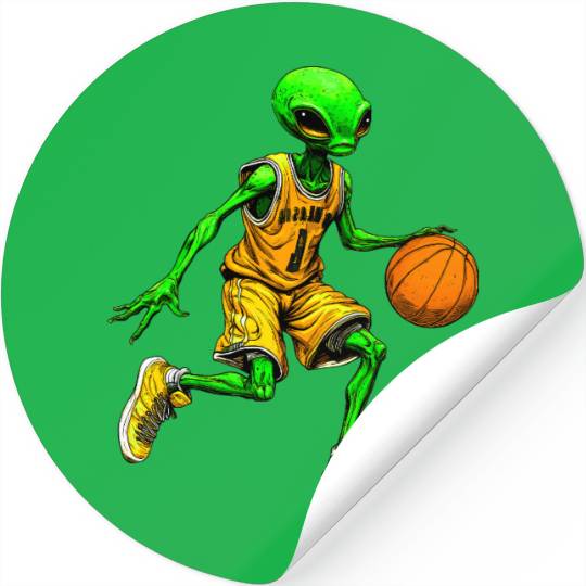 Basketball player Alien Stickers
