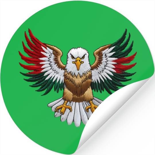 Majestic Bald Eagle with National Colors Stickers