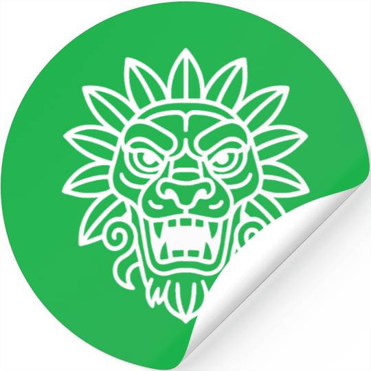 Aztec Feathered Serpent Artwork Stickers