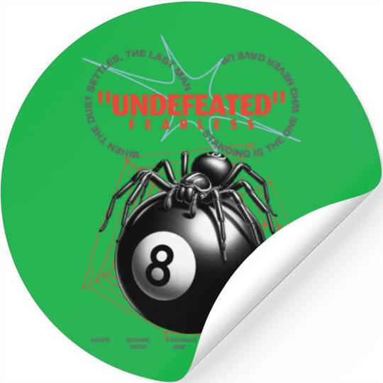 Spider and Eight Ball Fitness Design Stickers