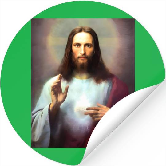 Divine Surreal Jesus Portrait Stickers