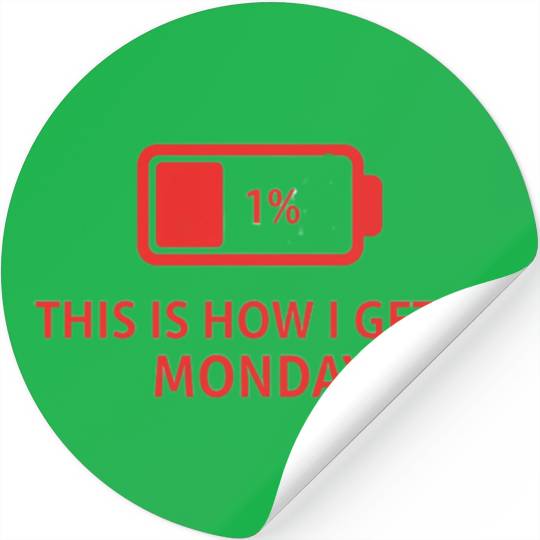 Battery Icon with Monday Motivation Stickers