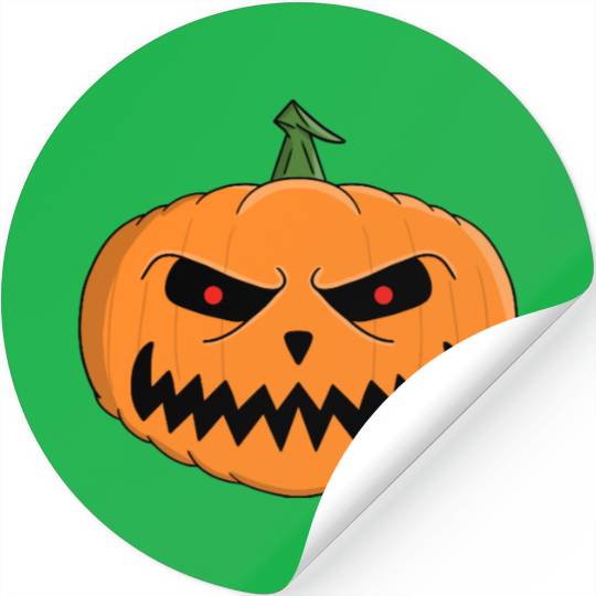Menacing Jack-O'-Lantern Halloween Design Stickers