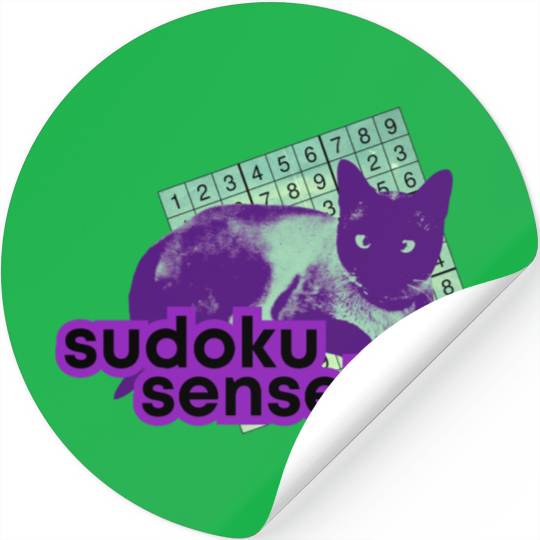 Sudoku Sensei – 9x9 Number Puzzle Solver Cat Stickers