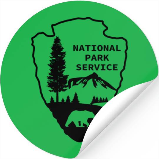 Bear National Park Service Color Logo wildlife Stickers