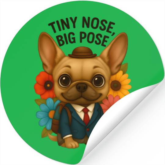 Tiny Nose Big Pose Chihuahua Back to School  Stickers
