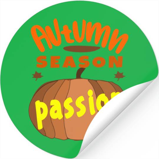 Autumn Passion Pumpkin Design Stickers