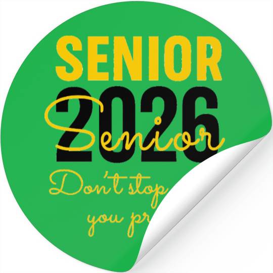 Senior 2026 Distressed Number Design Class of 2026 Stickers