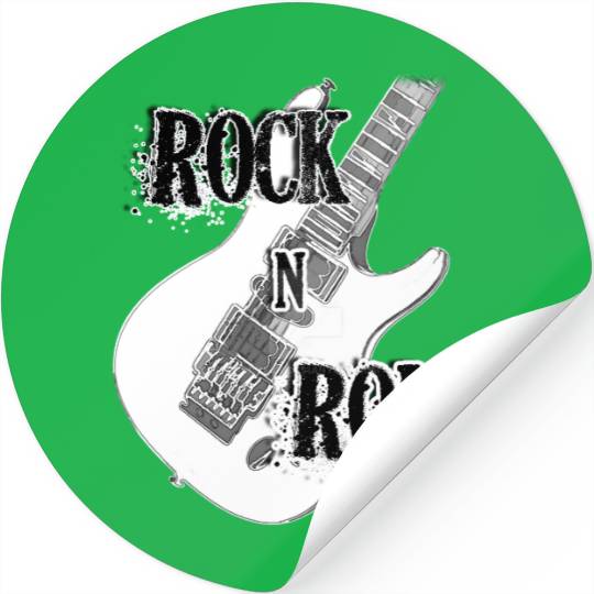 Rock and Roll Electric Guitar Design Stickers
