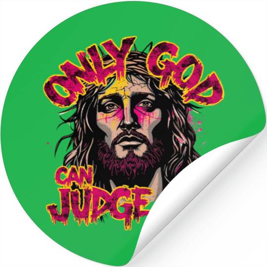 Religious Jesus Graffiti Style Design Stickers