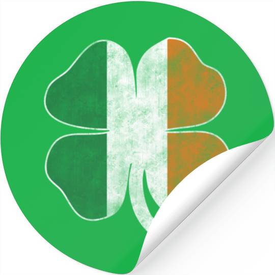 Grunge Shamrock Stickers