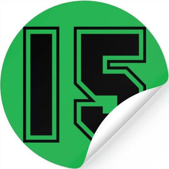 College jersey letter 15 Stickers