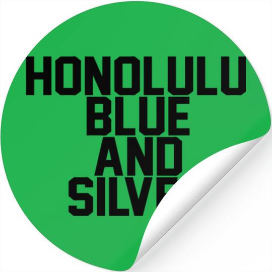 Honolulu Blue & Silver Stickers
