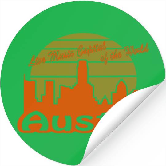 Austin Texas burnt orange Stickers