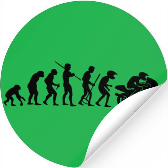 Motorcycle Rider Evolution Racing Supersport Black Stickers