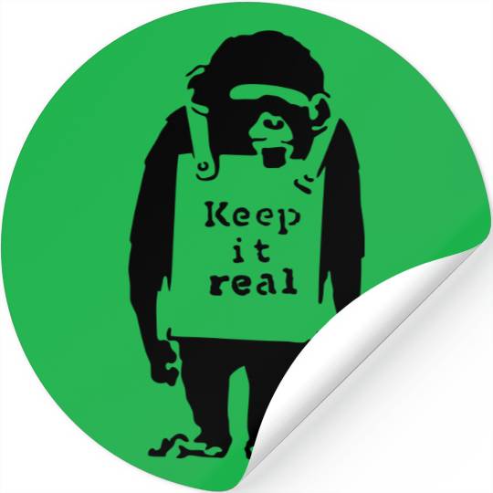 Banksy Keep it Real Monkey Stickers
