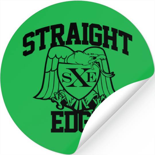 Straight Edge Eagle Stickers