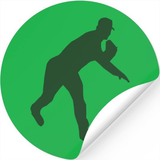 Baseball pitcher throwing a pitch Stickers