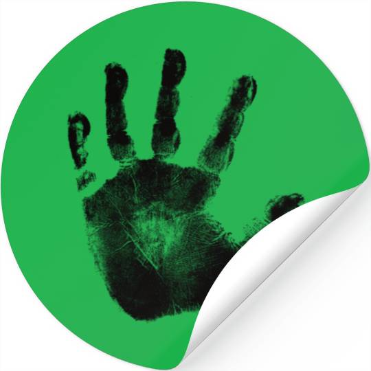 Black Handprint Graphic Design Picture Stickers