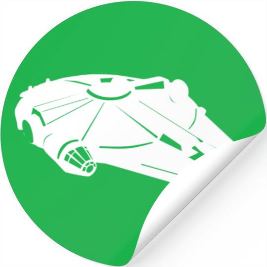 Millennium Falcon White Stickers