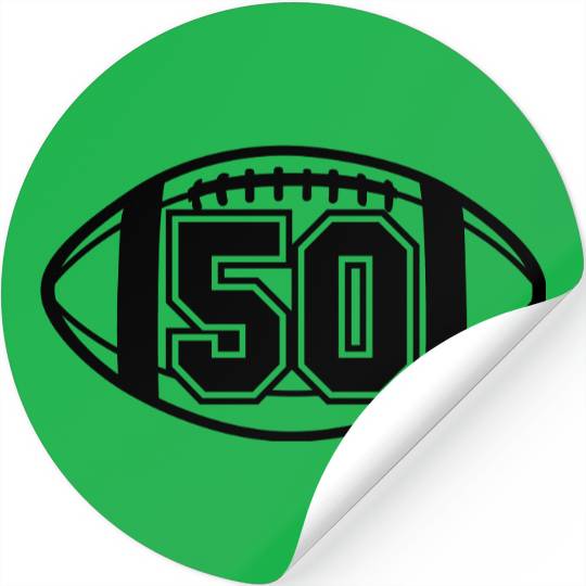 50 Football Vector 1_color TAS Stickers