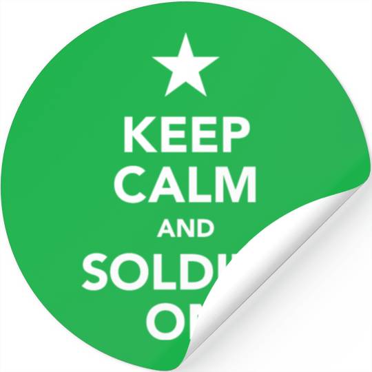keep calm and soldier on - us star Stickers