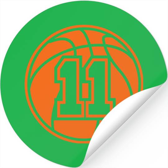 11 Basketball Vector 1_color TAS Stickers